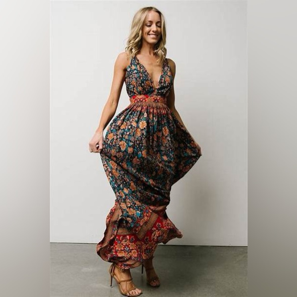 NWT - Baltic Born - Udora Maxi Dress | Navy Multi Floral - Large